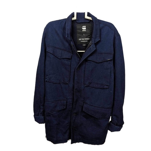 G-Star RAW Men’s Vodan Field Jacket Navy Utility Overshirt- Size Large - Picture 2 of 7